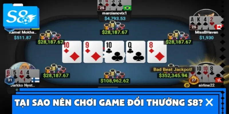 Tại sao cược thủ nên chơi game đổi thưởng tại S8?